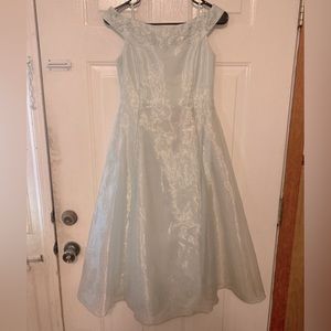 Ladies Light Powder Blue Party Promo Homecoming Dress